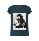 Denim Blue Printed T-shirt Front