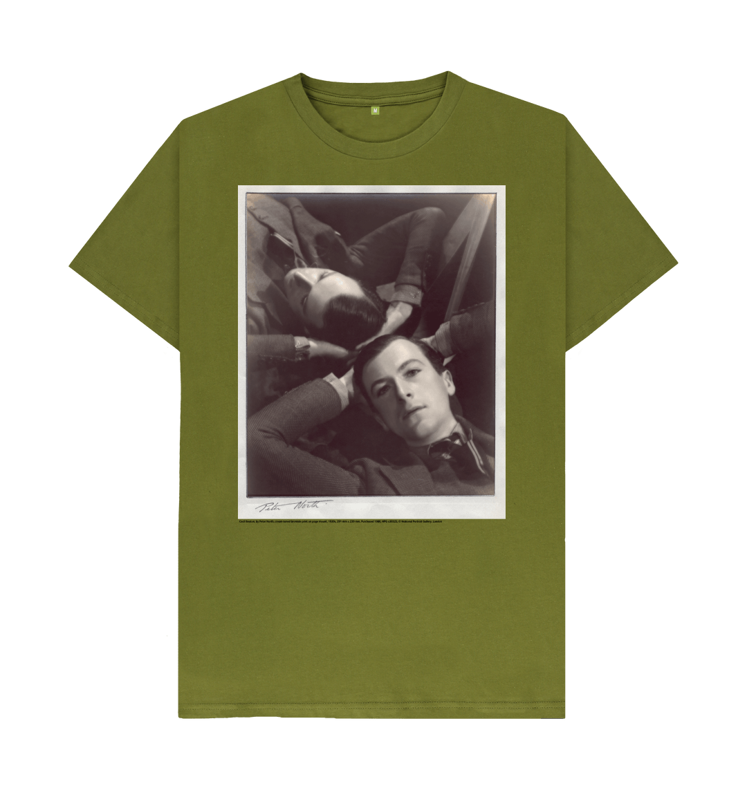 Moss green printed t shirt front