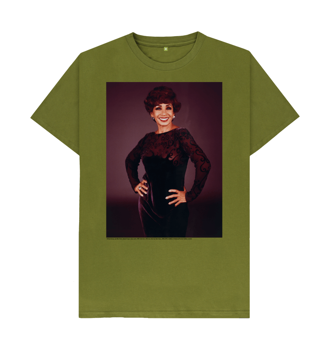 Moss green printed t shirt front