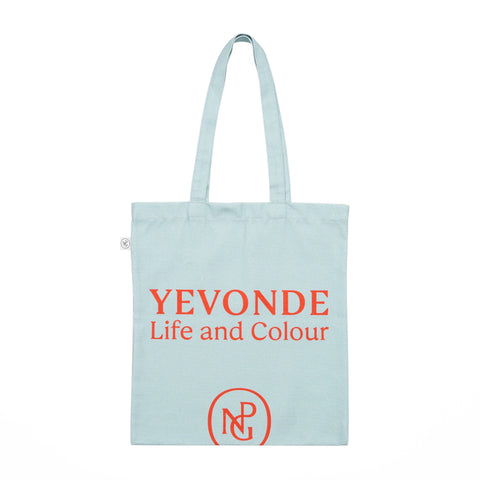 Reverse of tote bag featuring the title 'Yevonde Life and Colour'.