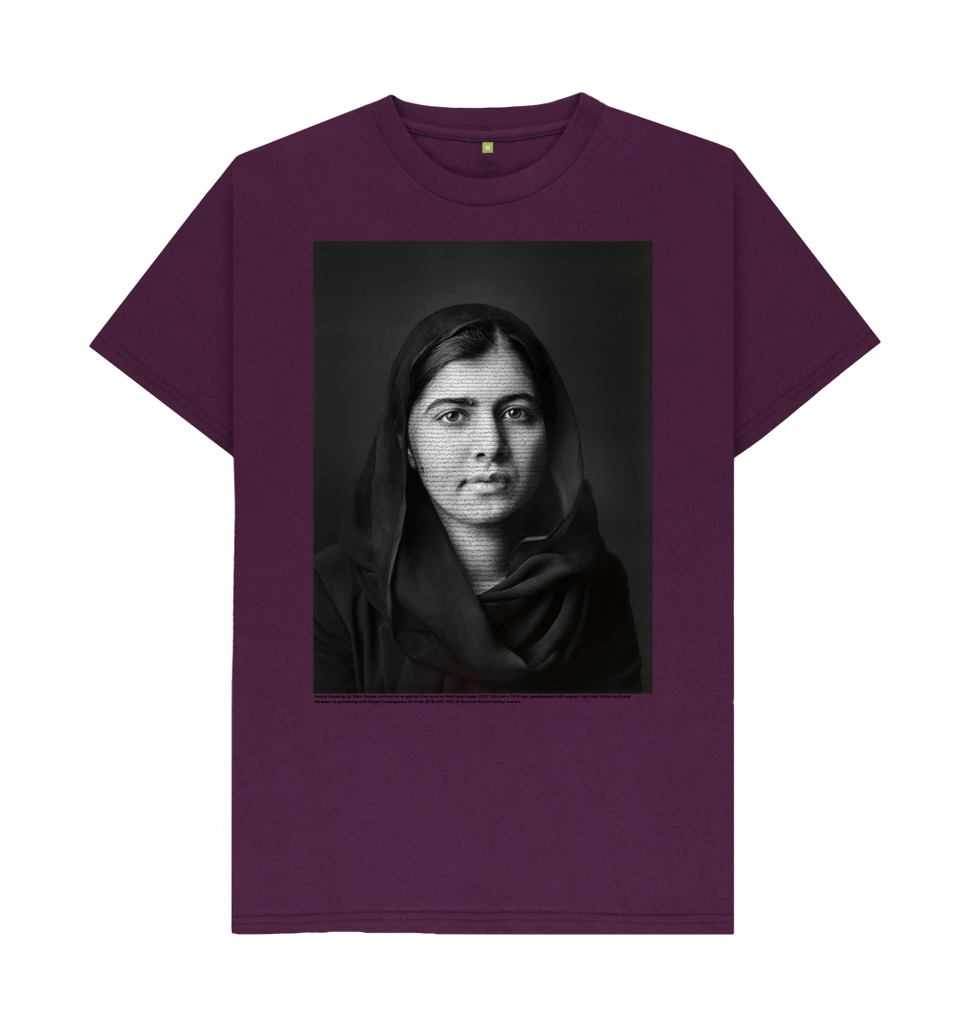 Purple printed t shirt front