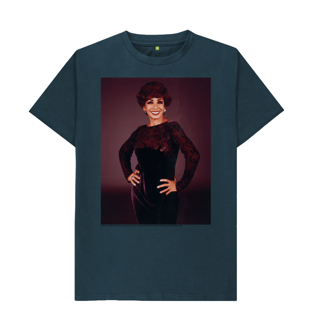 Denim blue printed t shirt front