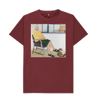 Red Wine Printed T-shirt Front
