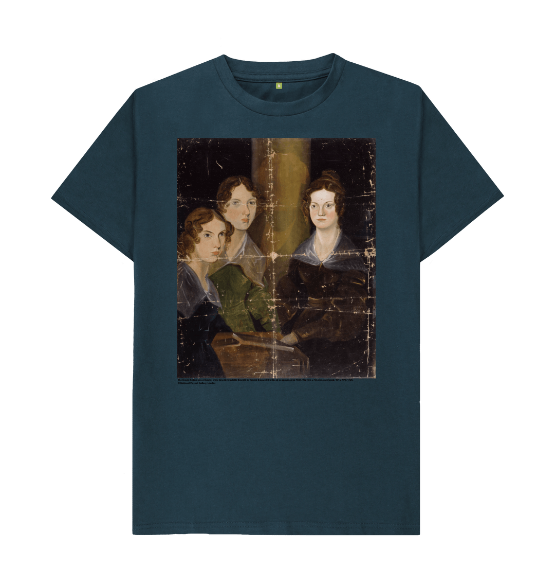 Denim blue printed t shirt front
