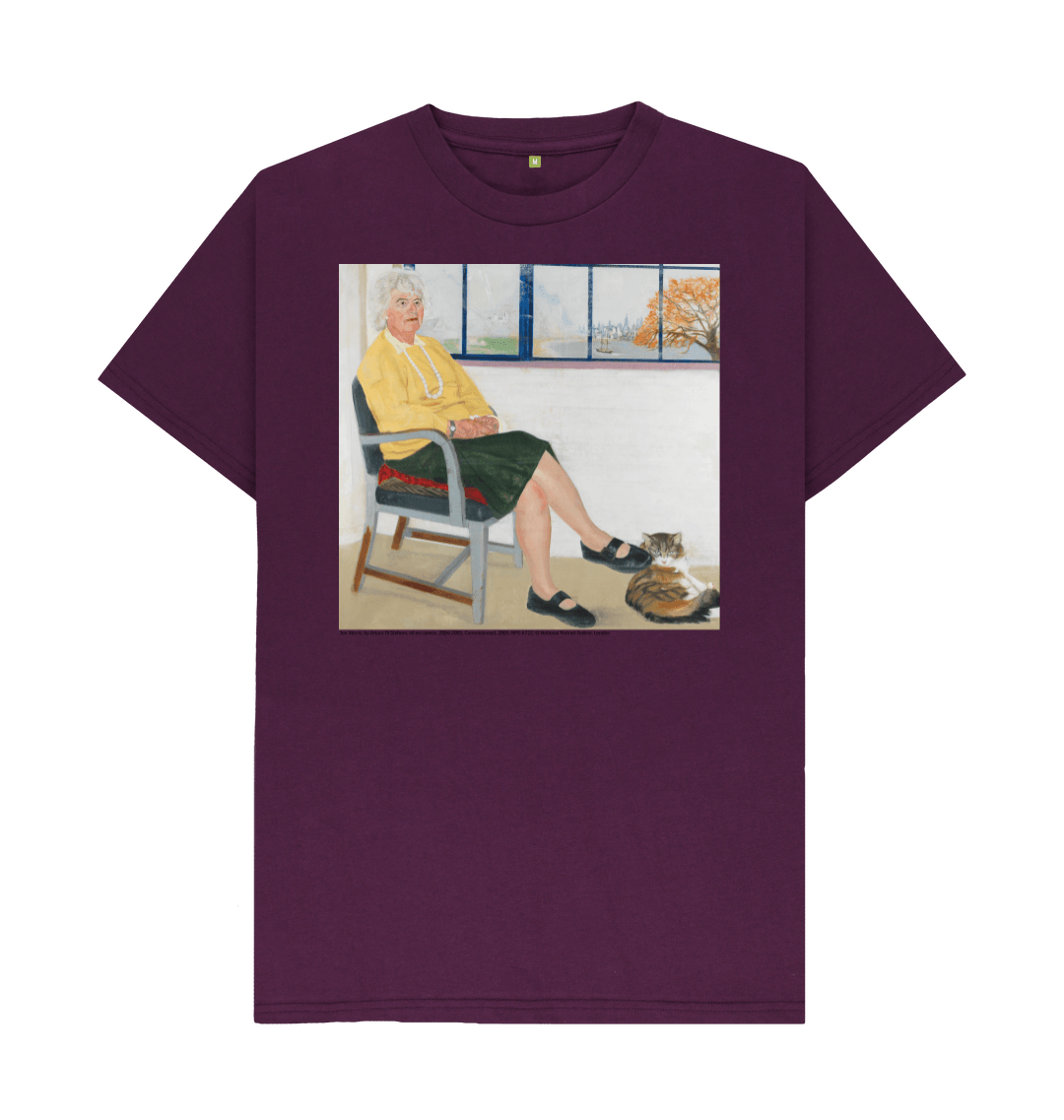 Purple printed t shirt front