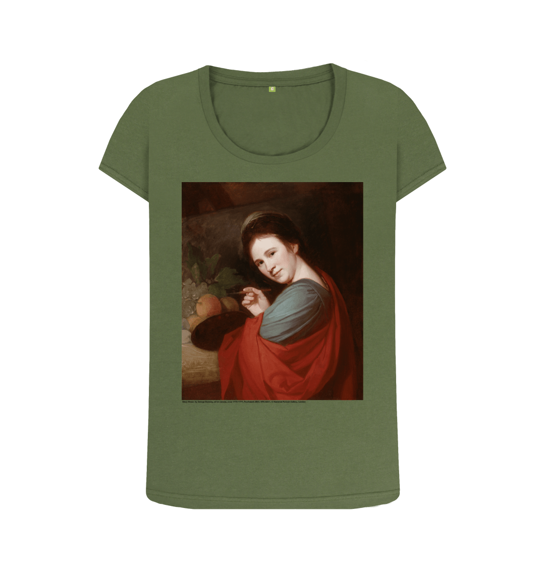 Khaki printed t shirt front