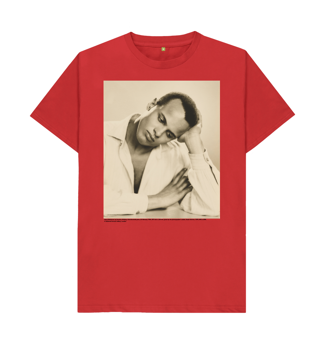 Red printed t shirt front