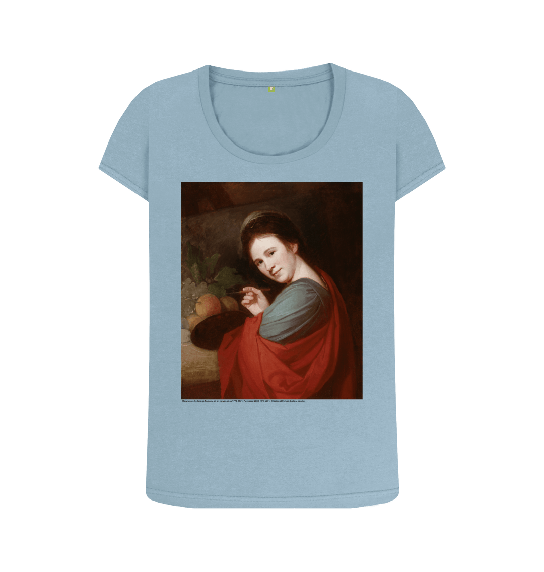 Stone blue printed t shirt front