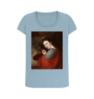 Stone Blue Printed T-shirt Front