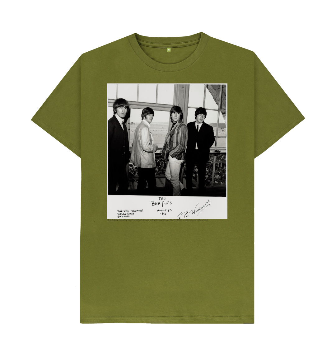 Moss green printed t shirt front