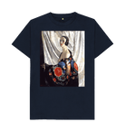 Navy Blue Printed T-shirt Front