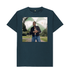 Denim Blue Printed T-shirt Front