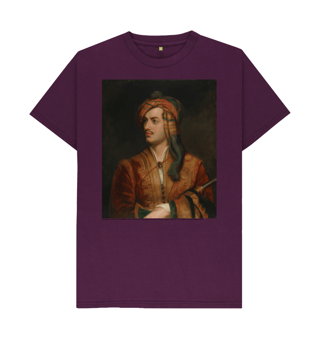 Purple printed t shirt front