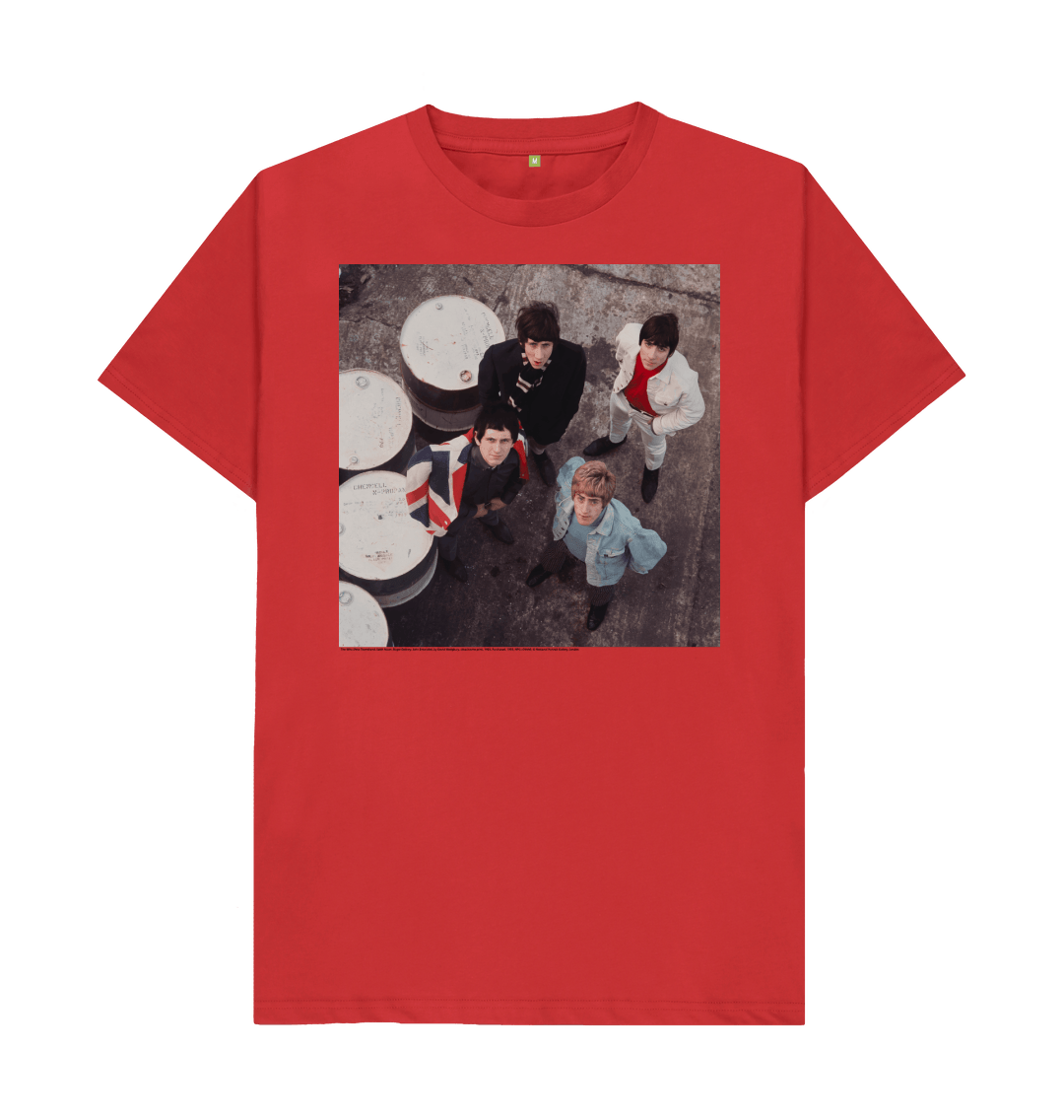Red printed t shirt front