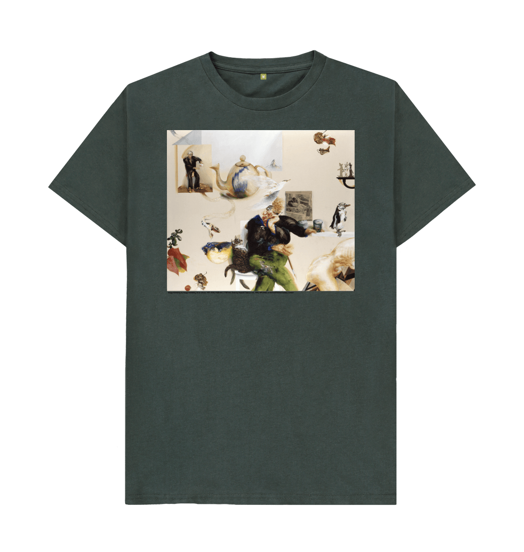 Dark grey printed t shirt front