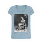 Stone Blue Printed T-shirt Front