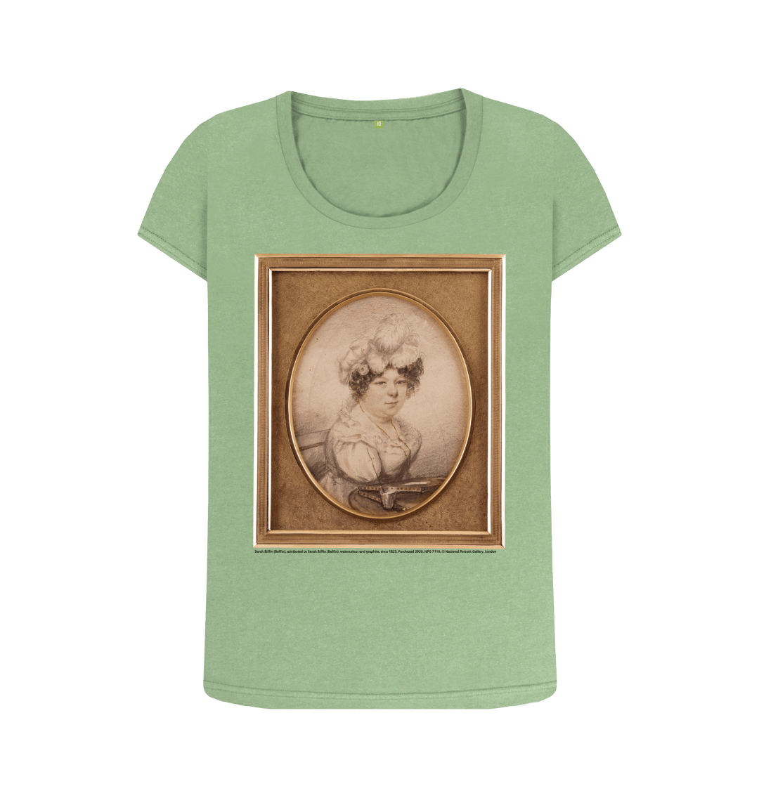 Sage printed t shirt front