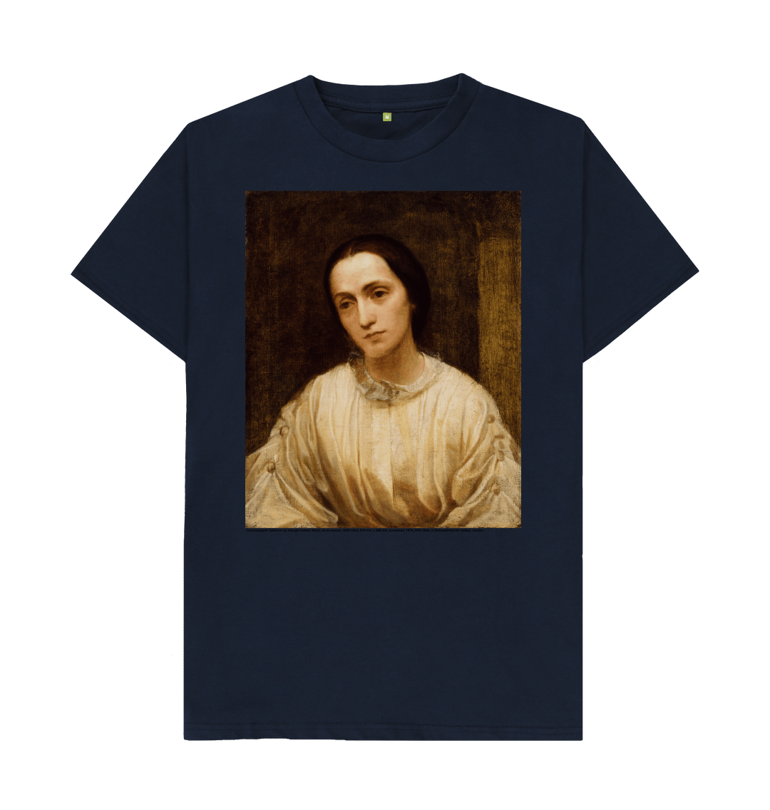 Navy blue printed t shirt front