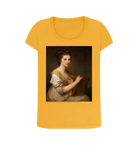 Mustard Printed T-shirt Front