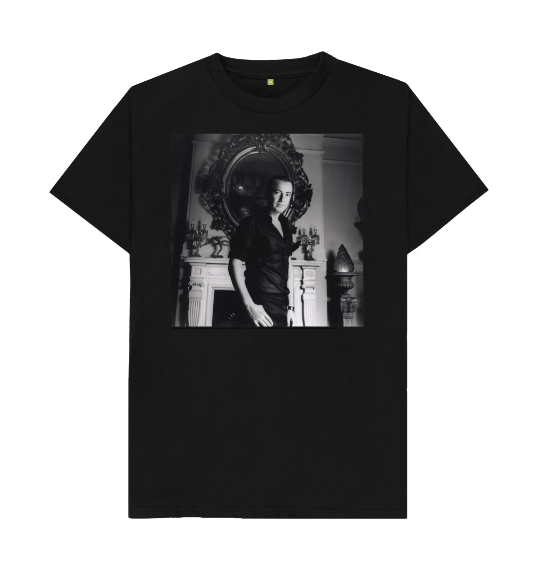 Black printed t shirt front