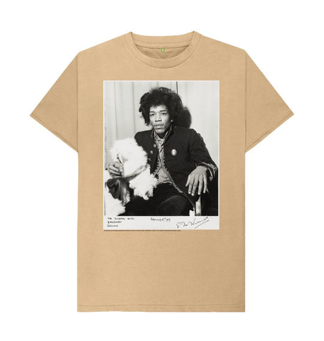 Sand Jimi Hendrix Unisex Crew Neck T-shirt