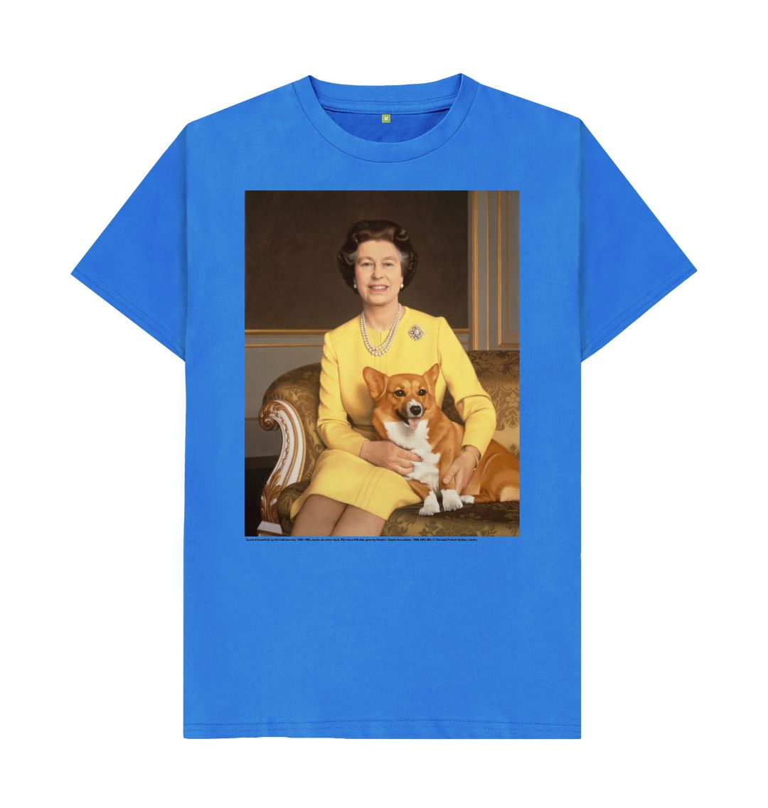 Bright blue queen elizabeth ii unisex t shirt