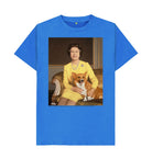 Bright Blue Queen Elizabeth II Unisex T-Shirt