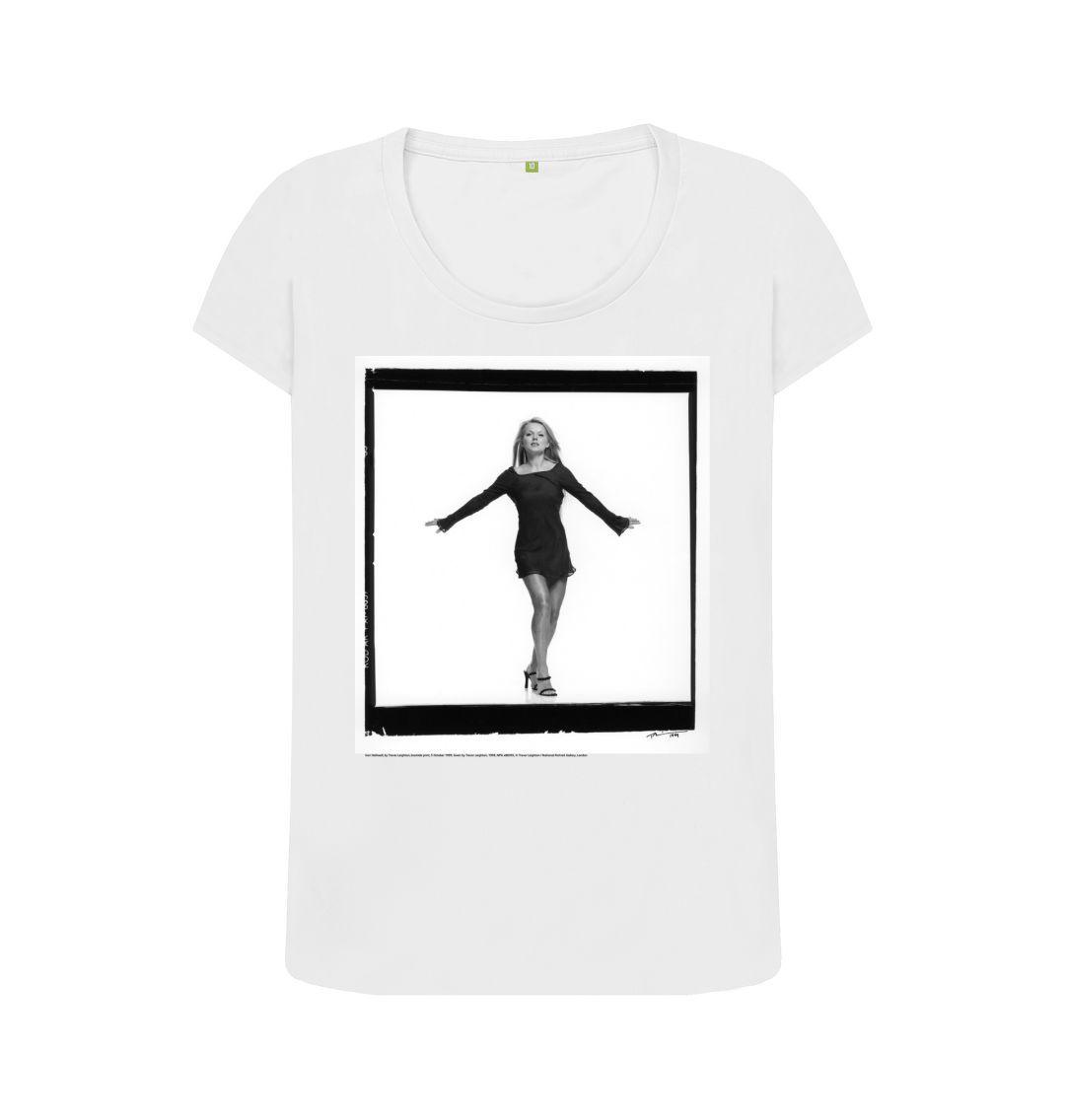 White geri halliwell women's scoop neck t shirt