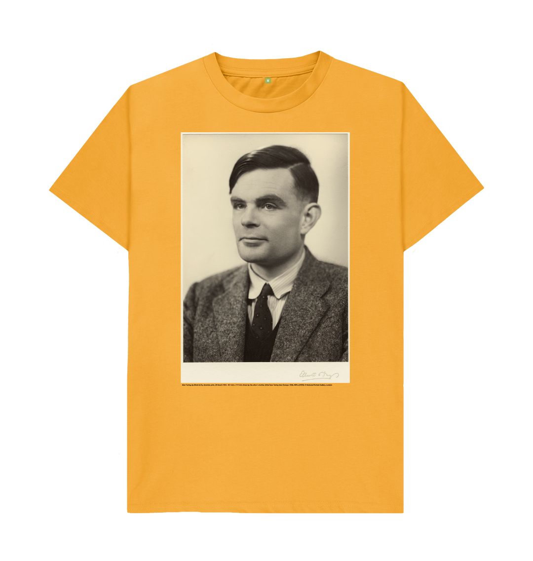 Mustard alan turing unisex t shirt