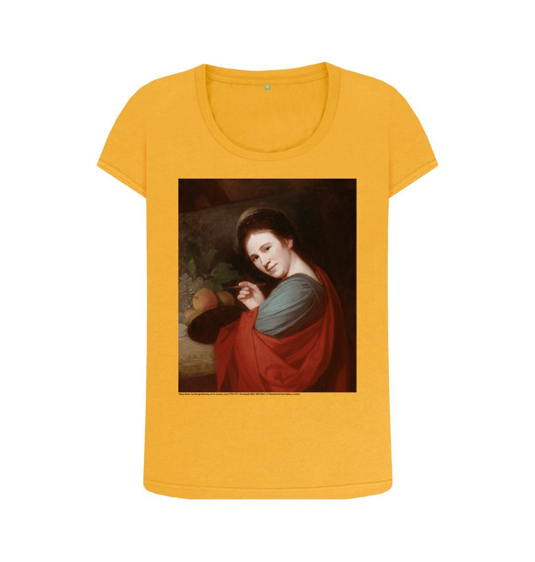 Mustard mary moser women's scoop neck t shirt