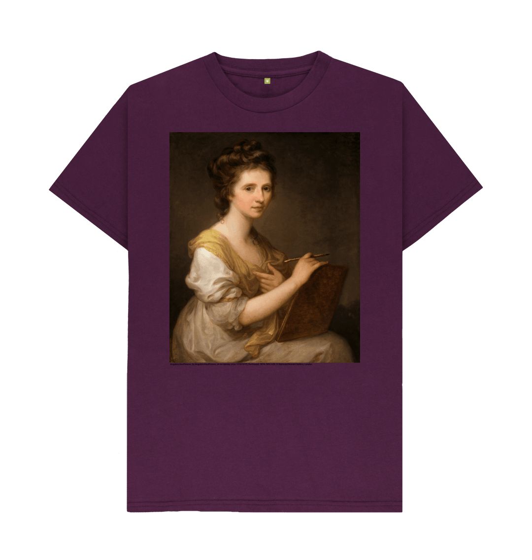 Purple angelica kauffmann unisex crew neck t shirt