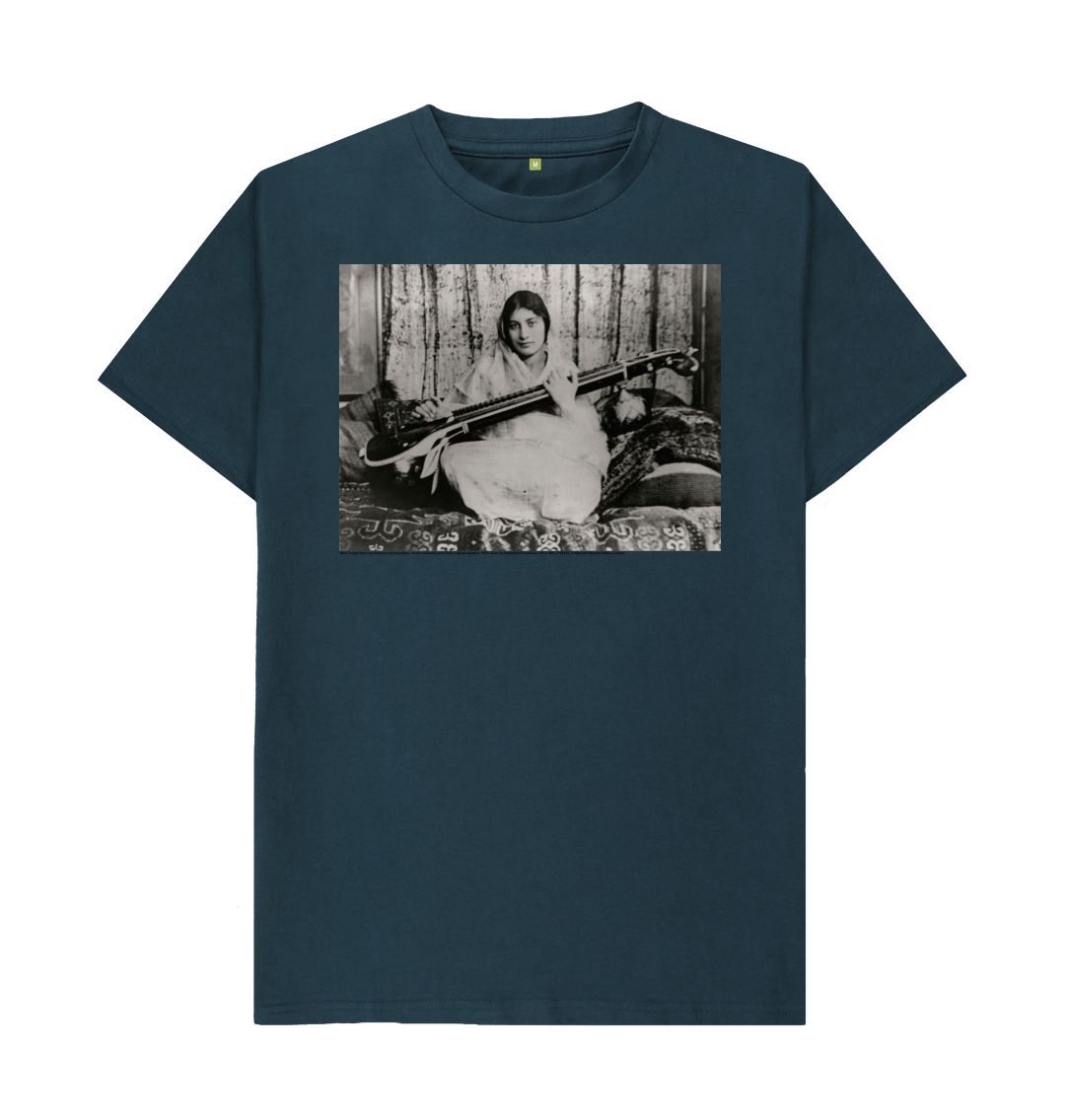 Denim blue noor inayat khan unisex crew neck t shirt