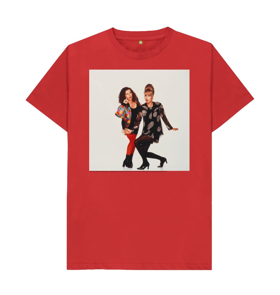 Red joanna lumley; jennifer saunders as edina and patsy in 'absolutely fabulous' unisex crew neck t shirt