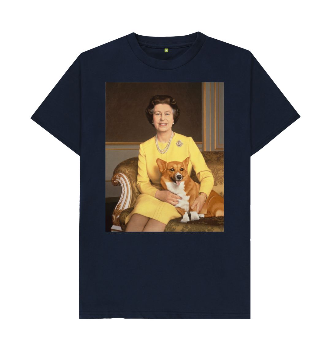 Navy blue queen elizabeth ii unisex t shirt
