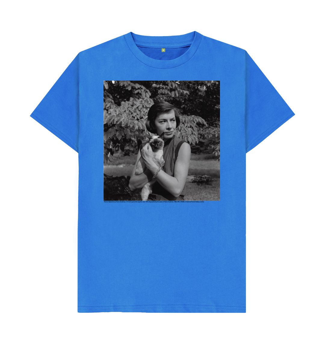 Bright blue patricia highsmith unisex t shirt