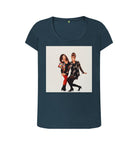 Denim Blue Joanna Lumley; Jennifer Saunders as Edina and Patsy in 'Absolutely Fabulous' Women's Scoop Neck T-shirt