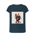 Denim Blue Joanna Lumley; Jennifer Saunders as Edina and Patsy in 'Absolutely Fabulous' Women's Scoop Neck T-shirt