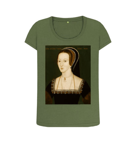 Khaki Anne Boleyn Women's Scoop Neck T-Shirt