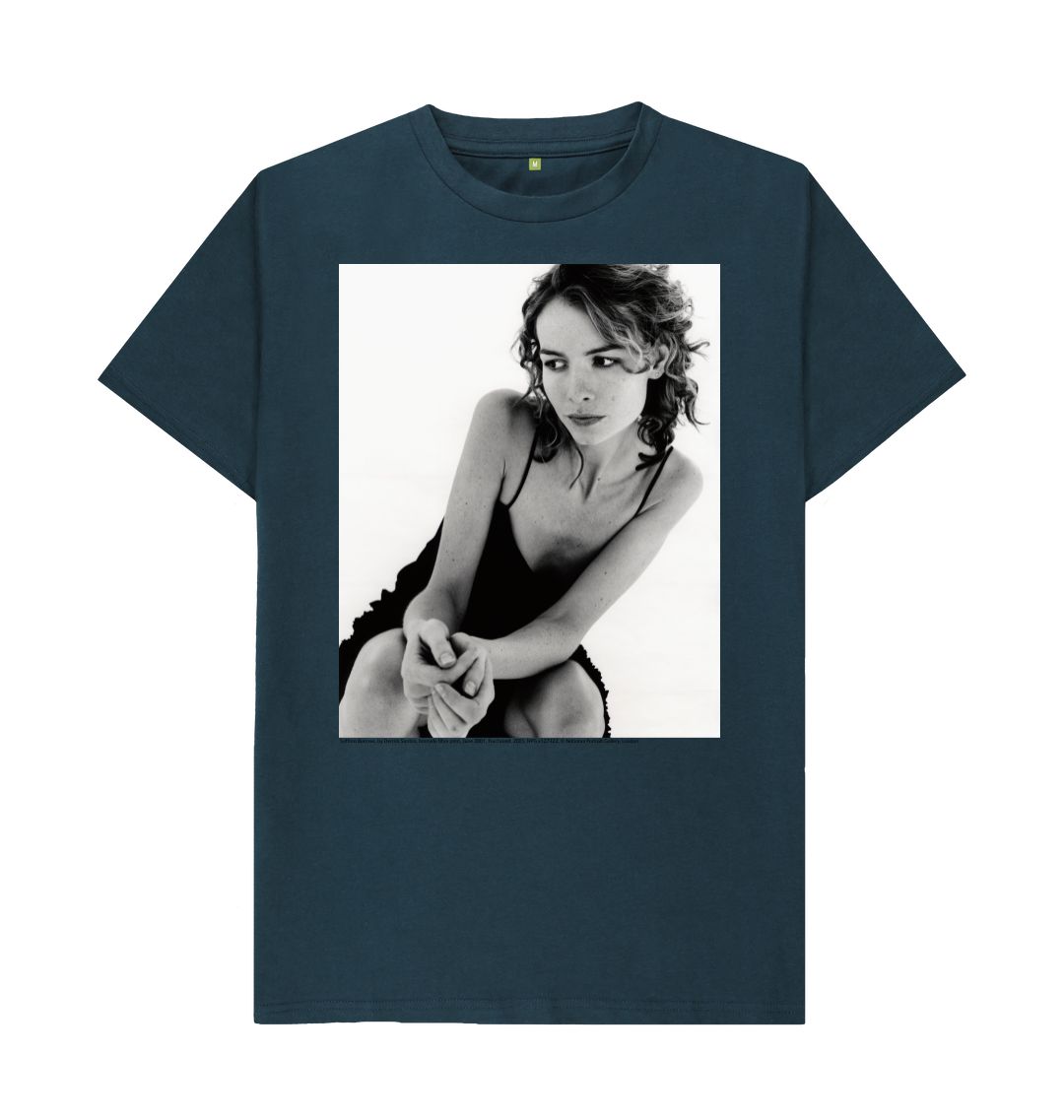 Denim blue saffron burrows unisex t shirt