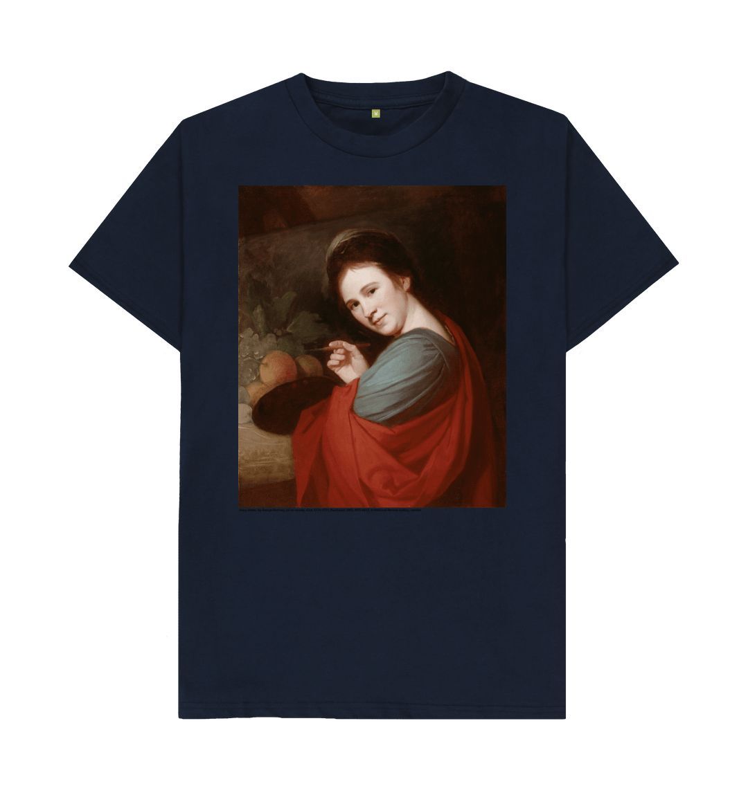 Navy blue mary moser unisex crew neck t shirt