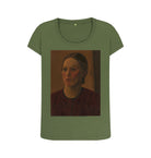 Khaki Helen Brook Women's Scoop Neck T-shirt