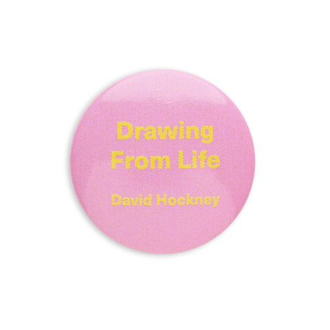 David Hockney: Drawing From Life Pink Badge