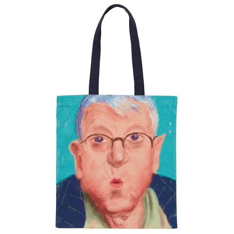 Tote bag with portrait of David Hockney's "Self-Portrait 25 March 2012."