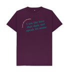 Purple Lord Alfred Douglas Quote Unisex T-Shirt with Teal Font