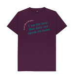 Purple Lord Alfred Douglas Quote Unisex T-Shirt with Teal Font