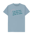Stone Blue Lord Alfred Douglas Quote Unisex T-Shirt with Teal Font