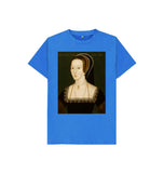 Bright Blue Anne Boleyn kids t-shirt
