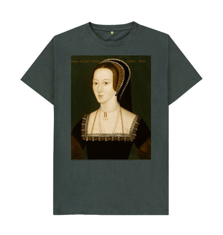 Dark Grey Anne Boleyn Unisex Crew Neck T-shirt