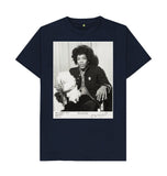Navy Blue Jimi Hendrix Unisex Crew Neck T-shirt