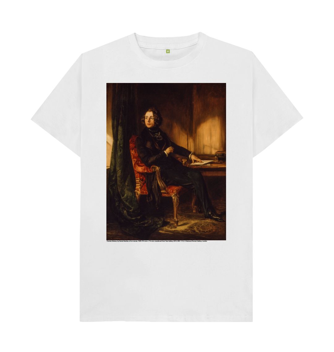 White charles dickens unisex t shirt